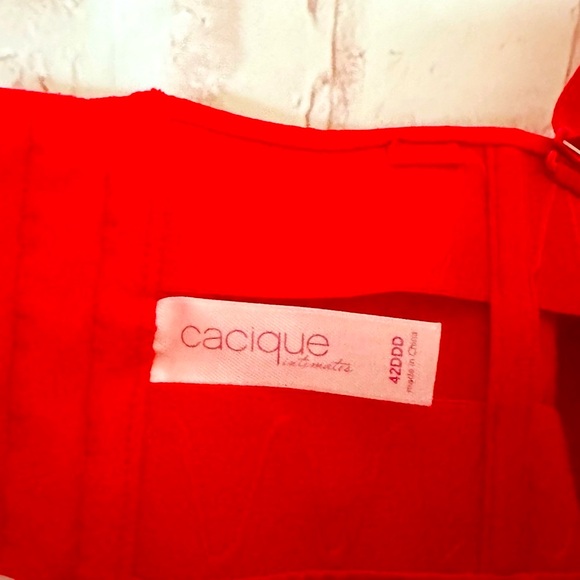 Cacique Red Rhinestone Bra - Picture 5 of 5